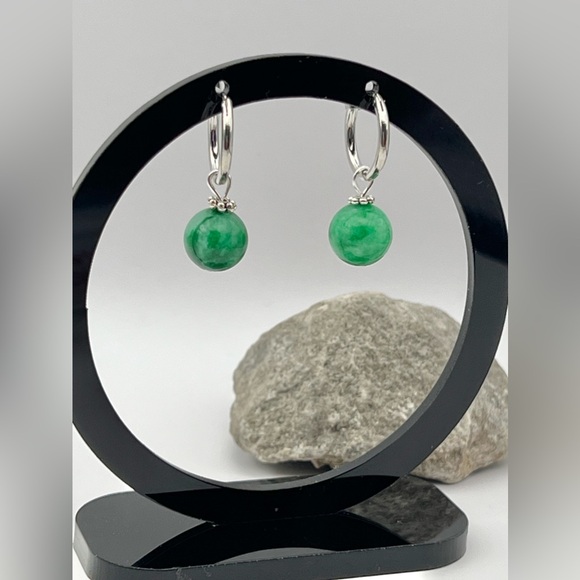 GREEN JASPER EARRINGS - Picture 10 of 10